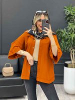 مانتو لینن جیب دکمه کد 4327 - تصویر 26
