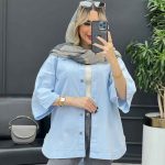 مانتو لینن جیب دکمه کد 4327
