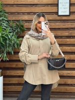مانتو لینن جلو بسته کد 4292 - تصویر 3