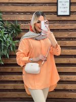مانتو لینن جلو بسته کد 4292 - تصویر 2