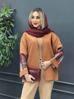 مانتو آستین پاکتی طرح دار کد 4313 - تصویر 10