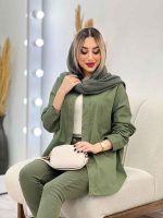 مانتو کتان رنگی کد 4332 - تصویر 19
