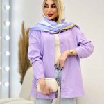 مانتو کتان رنگی کد 4332