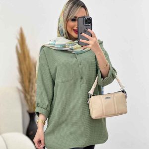 مانتو جلو بسته آستین پیله کد 4350