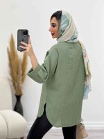 مانتو جلو بسته آستین پیله کد 4350 - تصویر 8