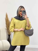مانتو جلو بسته آستین پیله کد 4350 - تصویر 7