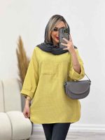 مانتو جلو بسته آستین پیله کد 4350 - تصویر 3