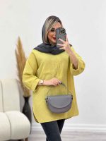 مانتو جلو بسته آستین پیله کد 4350 - تصویر 13