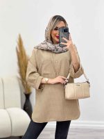 مانتو جلو بسته آستین پیله کد 4350 - تصویر 15