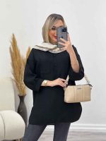مانتو جلو بسته آستین پیله کد 4350 - تصویر 11