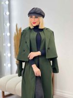 بارانی دو تکه چهاردکمه کد 4323 - تصویر 5