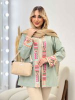 مانتو جلو باز خرجه کار هندی کد 4354 - تصویر 12