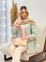 مانتو جلو باز خرجه کار هندی کد 4354 - تصویر 5