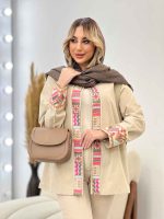 مانتو جلو باز خرجه کار هندی کد 4354 - تصویر 2