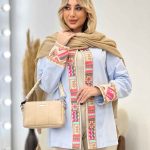 مانتو جلو باز خرجه کار هندی کد 4354