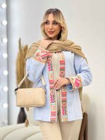 مانتو جلو باز خرجه کار هندی کد 4354