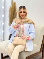 مانتو جلو باز خرجه کار هندی کد 4354 - تصویر 7
