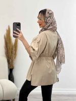 مانتو لینن سرشانه پاگن کد 4358 - تصویر 4