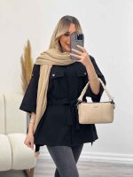 مانتو لینن سرشانه پاگن کد 4358 - تصویر 10