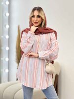 شومیز راه راه دو جیب کد 4361 - تصویر 34
