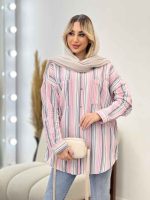 شومیز راه راه دو جیب کد 4361 - تصویر 33