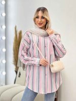 شومیز راه راه دو جیب کد 4361 - تصویر 26