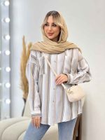 شومیز راه راه دو جیب کد 4361 - تصویر 22