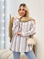 شومیز راه راه دو جیب کد 4361 - تصویر 20