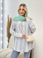 شومیز راه راه دو جیب کد 4361 - تصویر 31