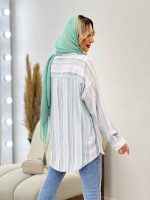 شومیز راه راه دو جیب کد 4361 - تصویر 29