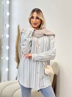 شومیز راه راه دو جیب کد 4361 - تصویر 19
