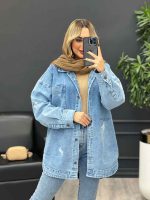 مانتو جین دو جیب کد 4227
