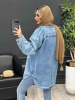 مانتو جین دو جیب کد 4227 - تصویر 5