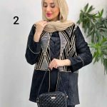 مانتو مخمل گلدوزی کد 4224