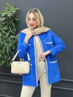 مانتو مخمل نوار دوزی کد 4228 - تصویر 15