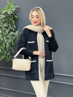 مانتو مخمل نوار دوزی کد 4228 - تصویر 8