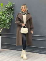 پالتو بلند یقه آمریکایی کد 4235 - تصویر 2