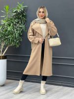 پالتو بلند یقه آمریکایی کد 4235 - تصویر 21