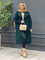 پالتو بلند یقه آمریکایی کد 4235 - تصویر 3