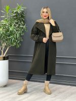 پالتو بلند یقه آمریکایی کد 4235 - تصویر 5
