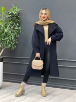 پالتو بلند یقه آمریکایی کد 4235 - تصویر 18