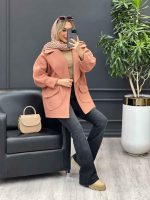 پالتو یقه انگلیسی دو جیب کد4234 - تصویر 36