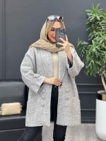 پالتو یقه آرشال آستین پاگن کد 4237 - تصویر 13