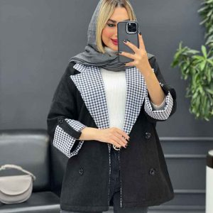 پالتو ترکیبی چهارخونه کد 4240
