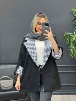 پالتو ترکیبی چهارخونه کد 4240 - تصویر 5