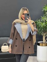 پالتو ترکیبی چهارخونه کد 4240 - تصویر 10