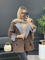 پالتو ترکیبی چهارخونه کد 4240 - تصویر 6