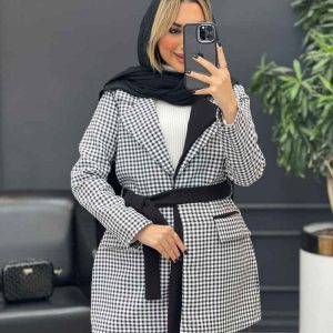 پالتو چهارخونه دو جیب کد 4239