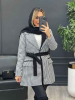 پالتو چهارخونه دو جیب کد 4239 - تصویر 5