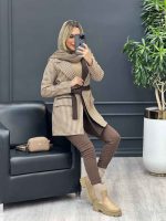 پالتو چهارخونه دو جیب کد 4239 - تصویر 12
